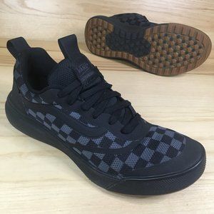 VANS Skate Shoes Black Gray Checkered Men Size 9 RARE COLOR WAY